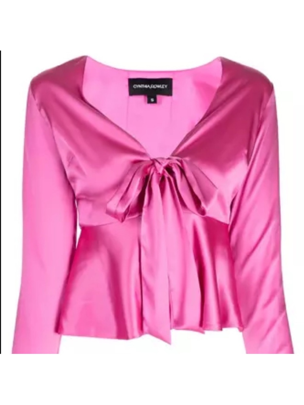Cynthia Rowley Hot Pink silk Blouse - Picture 14 of 14